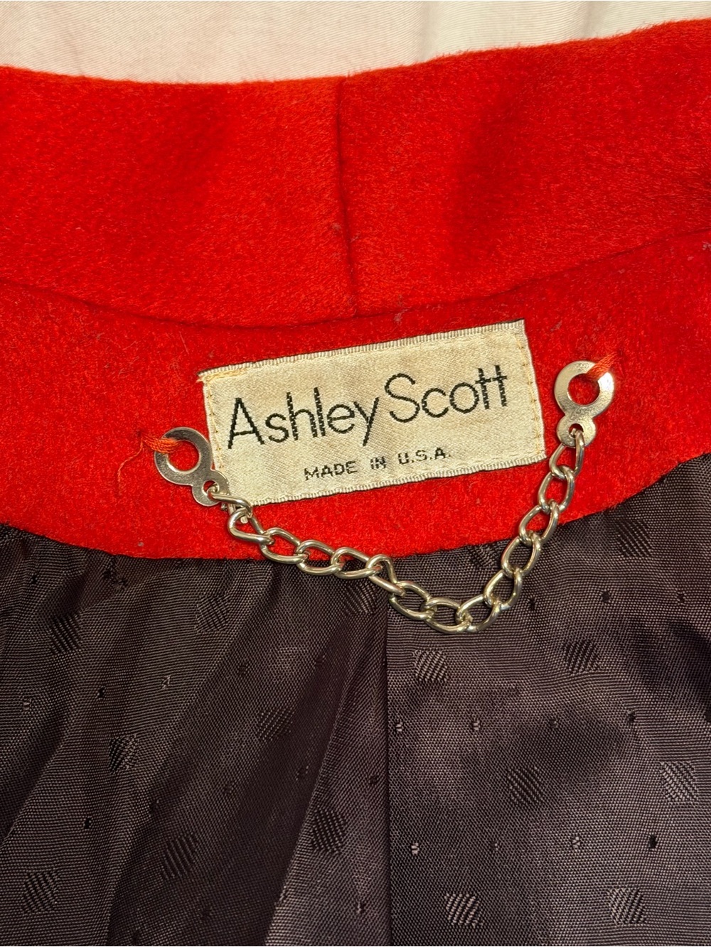 Ashley Scott Women's Red Trench Coat